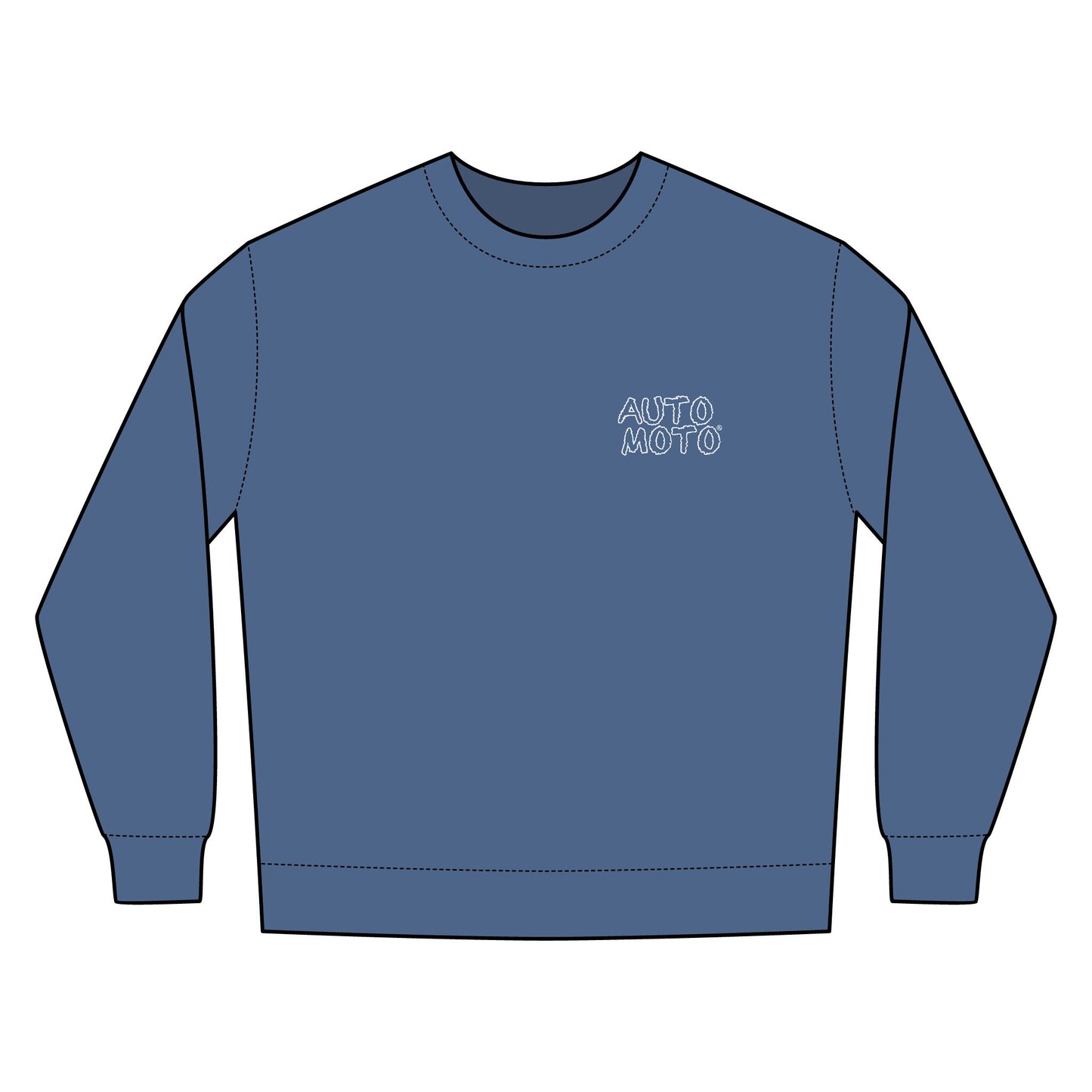 AUTO-MOTO Embroidered Logo - Nantucket Crewneck Sweatshirt