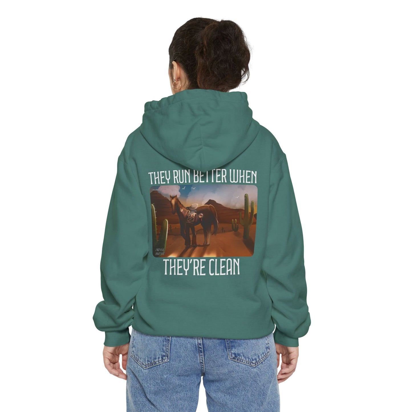 AUTO-MOTO Western Garment-Dyed Hoodie