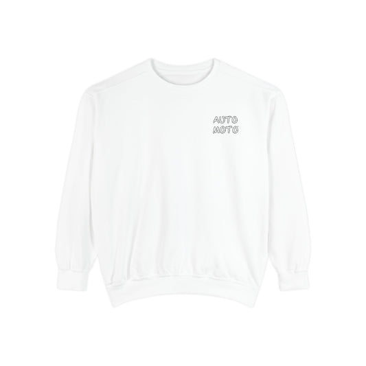 AUTO-MOTO Slogan - Garment Dyed Crewneck