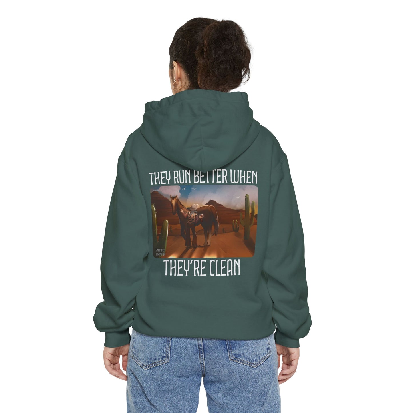 AUTO-MOTO Western Garment-Dyed Hoodie