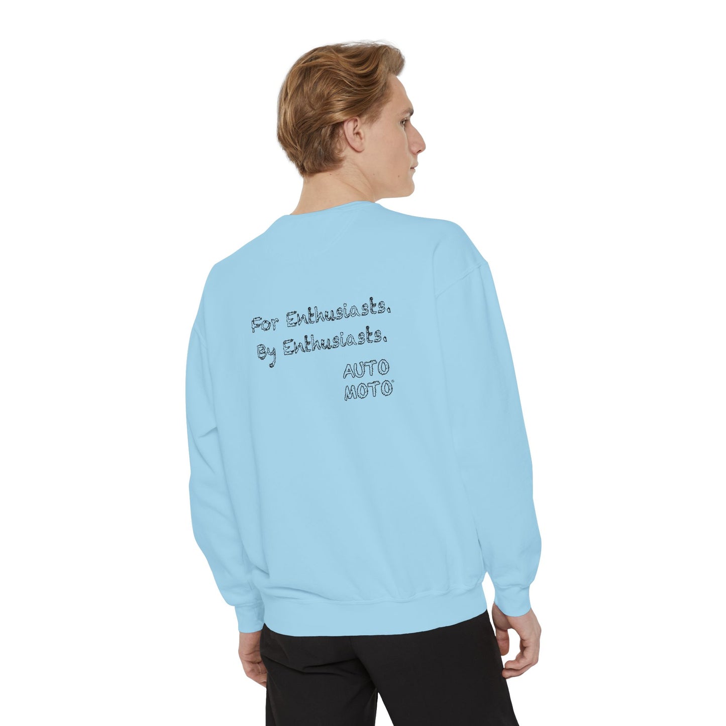 AUTO-MOTO Slogan - Garment Dyed Crewneck