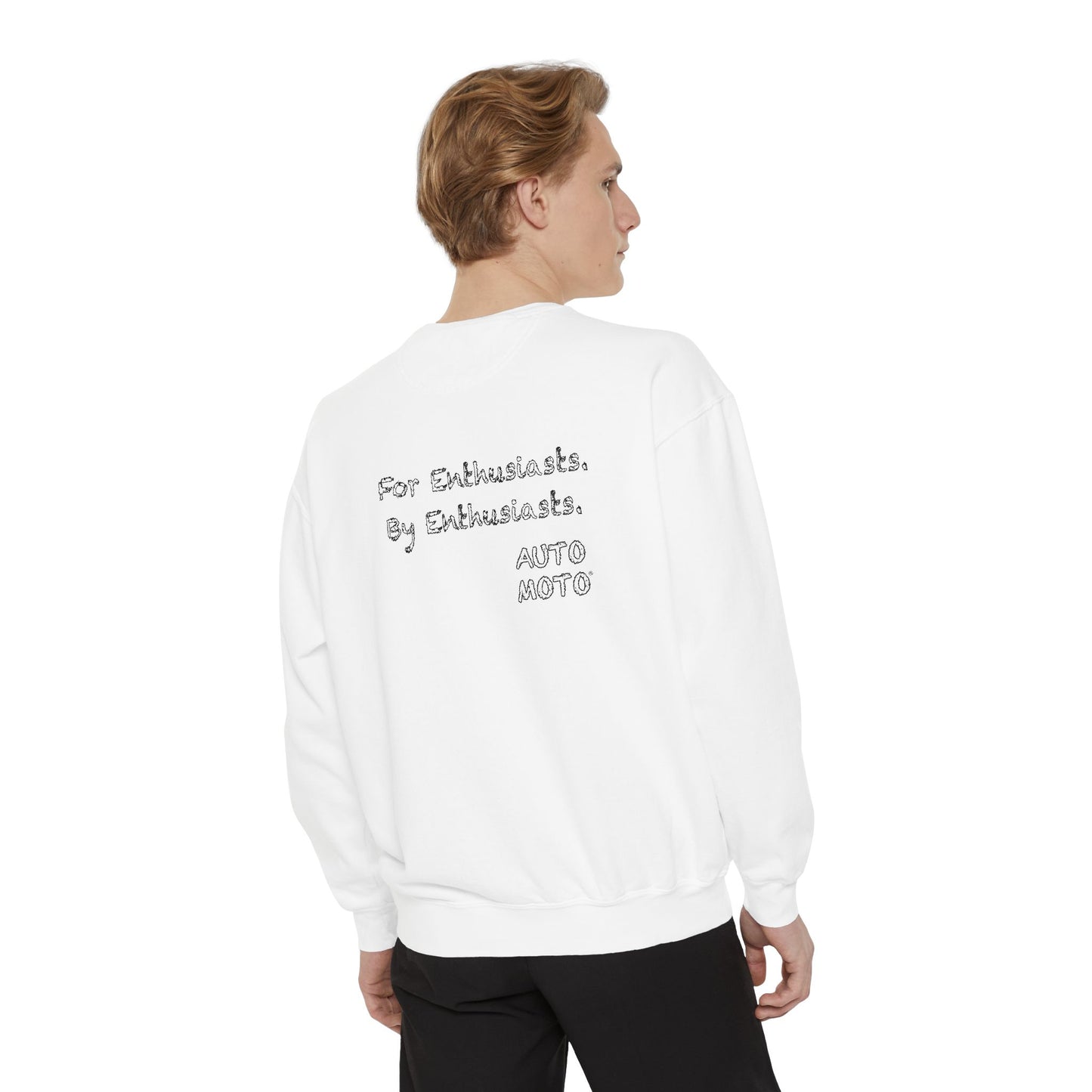 AUTO-MOTO Slogan - Garment Dyed Crewneck