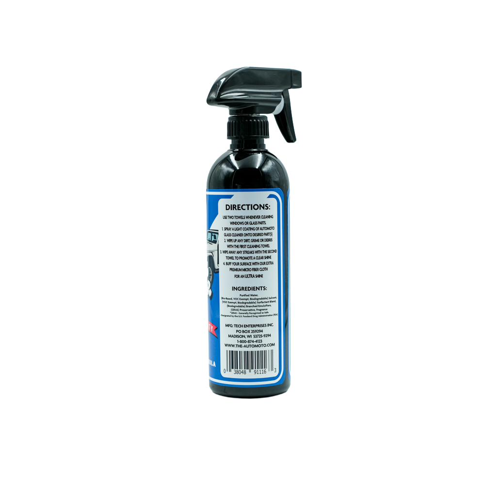 AutoMoto Glass Cleaner 16 oz Back