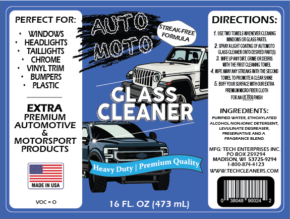 Auto Moto® Automotive Glass Cleaner 16 oz